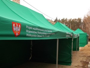 Namioty plenerowe w sołectwie Szałe, w gminie Opatówek