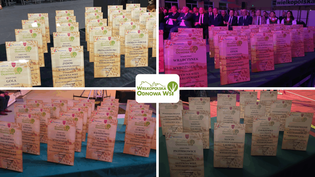 Szklane dyplomy - Konkurs "Aktywna Wieś Wielkopolska"