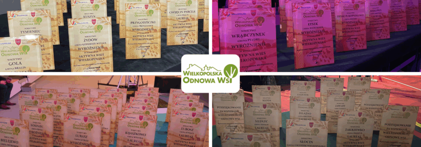 Szklane dyplomy - Konkurs "Aktywna Wieś Wielkopolska"