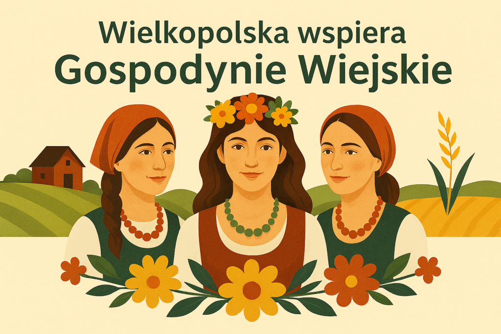 Grafika przedstawiająca kobiety w tradycyjnych strojach